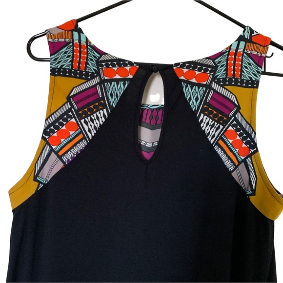 Gold & Black Pop Art Sleeveless Blouse * Med - Picture 4 of 12